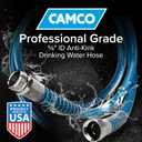 Camco TastePURE 10-Foot Premium Camper/RV Drinking Water Hose - Features a Heavy-Duty No-Kink Design with Strain Relief Ends & 5/8-Inch Inside Diameter - NSF Drinking Water Safe Certified (22823)
