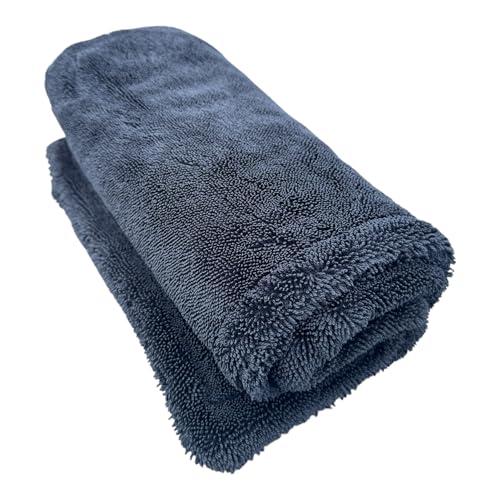 Car Drying Towel 1200 GSM Microfiber Double Twist Pile & Edgeless Design, 1 Quick & Effortless Dry - 23” x 35”