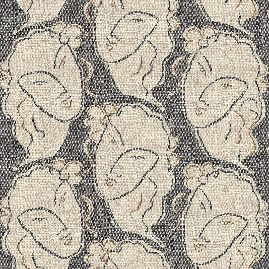 Surface Style - Peel and Stick Wallpaper, Novelty Wallpaper for Bedroom, Powder Room, Kitchen, Vinyl, 30.75 Sq Ft Coverage (Beau Visage Collection, Graphite) Surface Style - Peel and Stick Wallpaper, Novelty Wallpaper for Bedroom, Powder Room, Kitchen, Vinyl, 30.75 Sq Ft Coverage (Beau Visage Collection, Graphite)