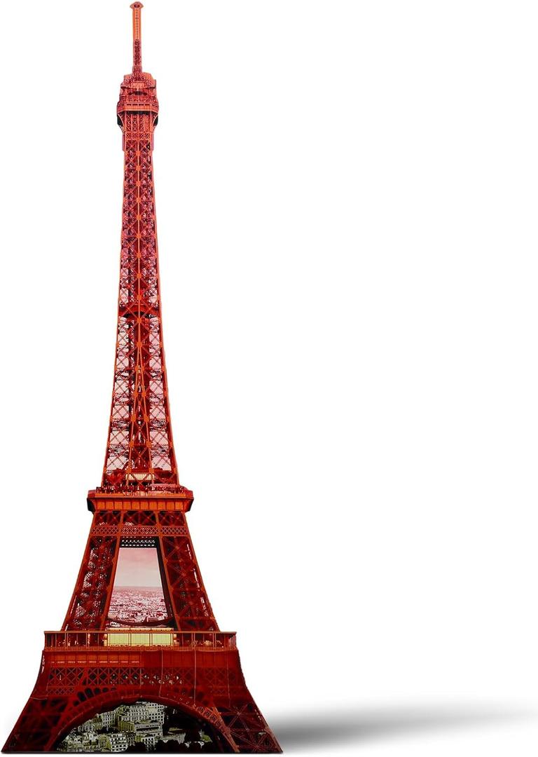 Leinuosen 6 ft Brown Eiffel Tower Cardboard Cutout Stand up Lifesize French Theme Party Decoration Eiffel Tower Photo Prop Backdrop Standup for France Night of Paris Theme Party Birthday Decor