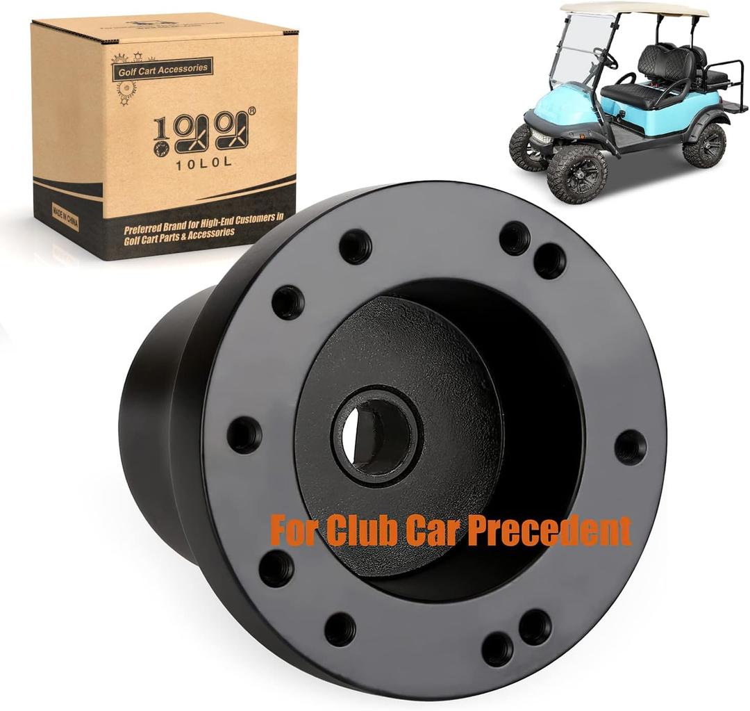 10L0L Golf Cart Steering Wheel Adapter Fits Club Car Precedent Golf Carts with 5-6 Holes Steering Wheel - Black