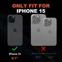 NTG2023 New Designed for iPhone 15 Case, Heavy-Duty Tough Slim Shockproof [2 Layer Structure][Military Grade Protection] Phone Case for iPhone 15 (6.1 Inch), Black