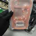 for iPhone 17 Air Case Wavy Clear Glitter Sparkle Butterfly Silicone Girly Cute Women Wave with Beaded Phone Strap Charms Turquoise Wristlet Heart Shockproof Protective Phone Cases Pink