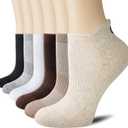 CS CELERSPORT 6 Pairs Ankle Athletic Running Socks Low Cut Sports Tab Socks for Men and Women, Medium