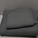 Lavsiry Dark Grey Quilt King Size with Pillow Shams, Summer Soft Geometric Pattern Bedspread, 3 Pieces Lightweight Coverlet Bedding Set for All Seasons (King(106"x96"))