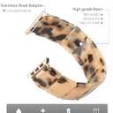 Heesch Stretchy Resin Watch Band Compatible with Apple Watch for Women, Tortoise Watch Strap Bracelet Wristband for iwatch Series Ultra/10/9/8/7/SE/6/5, 38/40/41/42mm, 44/45/46/49mm, Rectangle