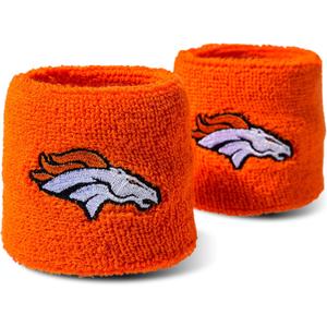 Franklin Sports NFL Team Logo Wristbands - Pair of Youth Wristbands for Costumes and Uniforms (Orange)