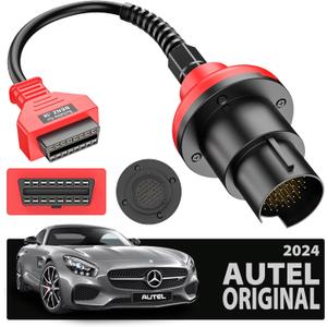 Autel Original BENZ-38 PIN Adapter, 38 Pin Male to 16 Pin Female OBDII Connector Compatible with Mercedes-Benz Pre-2001, Work with Autel Scanner MK808S, MK808BT PRO, MK900, Elite II PRO, Ultra, etc