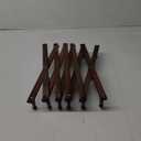 Dseap Accordian Wall Hanger: 16 High Wooden Wall Expandable Coat Rack, Hat Rack Holder, Accordion Hook for Baseball Caps, Coats, Mugs, 17 Peg Hooks, Brown