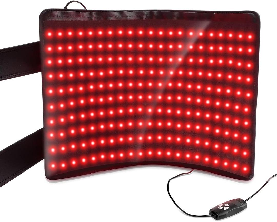 660nm LED Red Light Therapy for Body and 850nm Near Infrared Light Therapy Devices 21''x13'' Large Pads Belt Wearable Wrap for Leg Thigh Knee Belly Back Waist Pain Relief