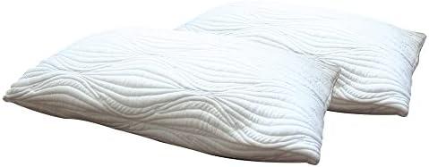 AC Pacific Nidra Collection Gel Infused Memory Foam Queen/Standard Sized Pillow, White, 2 Piece, 2 Count