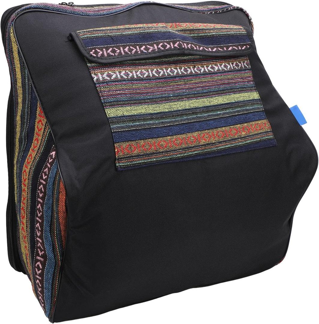 Accordion Backpack, Cotton Fabric, Water Proof, 48-120 Bass, with Adjustable Shoulder Straps, Front Zip Pocket for Accessories, for Travel Performance