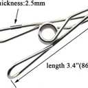 HAHIYO Clothespins Chip Clips All Metal Stainless Steel No Rust Stains Strong Grip in Heavy Wind 3.4 Inches 14 Pack Extra Large Do Not Fall Apart Open Wide for Holding Clothes Snack Bag Clamps