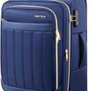 Romtour Carry On Luggage 20 Inch Expandable with Spinner Wheels & TSA Lock, Lightweight Softside Suitcase Airline Approved, Waterproof Large Capacity Suitcase Travel Bag for Men and Women