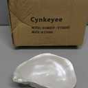 Cynkeyee Decorative Bowl Home Decor - Ceramic Shell Small Key Bowl Candy Bowls for Entryway Table, Kitchen Counter Bookshelf Coffee Table Decor 6.5x5x3 Inch