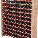 Wine Rack freestanding Floor Cabinet 144bottle Wood Stackable Storage Modular Wine Holder Display Shelves, 46""X 11.6"" X 55.5"