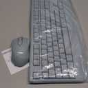 Wireless Keyboard and Mouse Combo, ULSOU 2.4G Full-Sized Ergonomic Computer Keyboard with Wrist Rest and 3 Level DPI Adjustable Wireless Mouse for Windows, Mac OS Desktop/Laptop/PC(Grey)