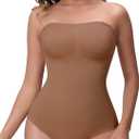 Strapless Shapewear for Women, Seamless Tummy Control Shapewear Bodysuit, Under Dress Brief Body Shaper, Large