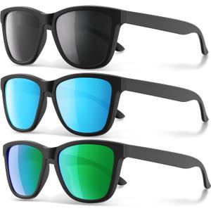 Polarized Sunglasses for Men and Women - Classic Fashion Sun Glasses Shades for Driving, Outdoor Sports, and Daily Wear UV400 Protection