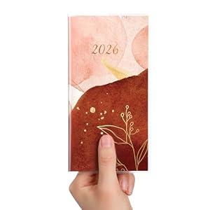 3 x 
ReliThick 2026 Pocket Calendar for Purse Small Monthly Planner for Women Handy Weekly Pocket Planner Journal Writing Notebook Christmas New Year Gift Sister Friends Women(Boho)