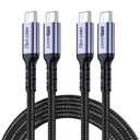USB 4 Cable 6.6FT 2 Packs, 240W USB C to USB C Cable, High Speed 40Gbps Data, 8K 60Hz, 5K 60Hz, 4K 144Hz Monitor Display PD Compatible for Thunderbolt 4/3, iPhone 15Pro/16ProMax, Monitor