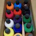 Nicpro 14 Colors Large Bulk Acrylic Paint Set (16.9 oz,500 ml) Rich Art Painting Supplies, Non Toxic for Multi Surface Rock Canvas Wood Ceramic Leather Fabric Craft, for Adult with Color Wheel