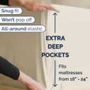 Extra Deep Twin XL Sheet Set - 4 Piece Breathable and Cooling Sheets - Hotel Luxury Bedding for Women, Men, Kids & Teens - Easy & Secure Fit - Soft, Wrinkle Free and Comfy - Extra Deep Pockets - Wheat