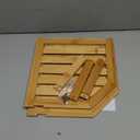 Bamboo Corner Shelf,2 Tier Plate Organizer for Cabinet and Countertop,Pantry Dish and Spice Rack for Kitchen (1 Pc, Natural)