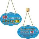Blue Ultimate No Soliciting Sign for Front Door Hanging - Do Not Knock, Ring Doorbell, or Solicit Business - Deterrent House Sign, 30 * 19CM-No Soliciting