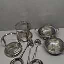 Shabu Shabu Mini Hot Pot Stainless Steel With Glass Lid Chafing Dish Single Serving Mini Casserole Pot Cooking Gel Fuel Cookware (Pack of 2) 9"D x 6.9"W x 9"H