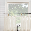 No. 918 Brinley Jute-Tab Cafe Curtain Window Panel - Natural
 54" x 24"