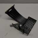 LINKUP - EZ Vertical GPU Bracket Holder with Ultra PCIe 4.0 X16 Gen4 Riser Cable 90 Degree Right Angle 15cm Black Kit