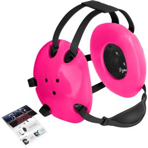 Wrestling Headgear, Youth Wrestling Head Gear with Chin Cup, Sorf Ear Guard for MMA, Jiu-Jitsu (for Users Age 10+) (Pink Headgear & Black Strap)