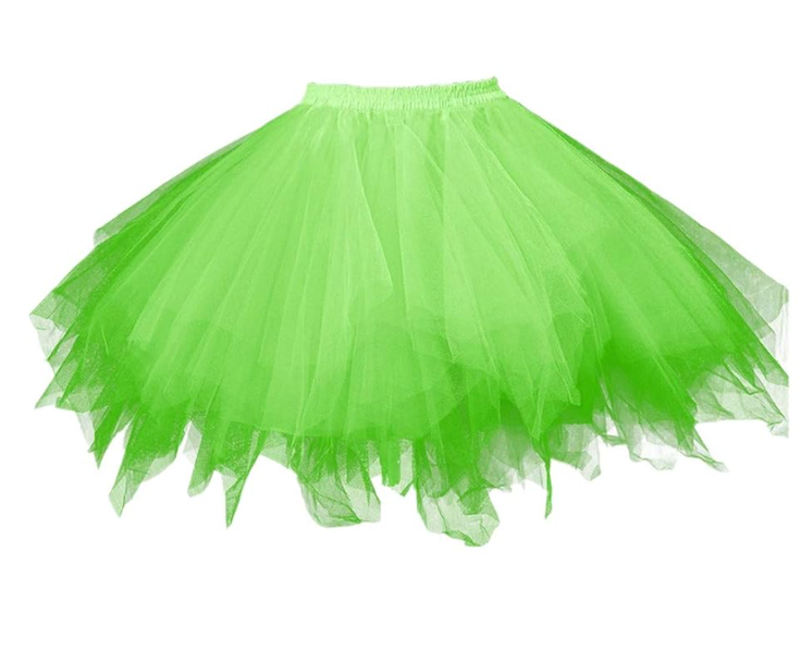 Adult Women 80's Tutu Skirt Layered Tulle Petticoat Halloween Tutu M