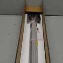 JC TOPA Linear Pendant Light Fixture Dimmable LED Linear Island Light with CCT Switch 3000K/4000K/6000K, Wood Chandelier for Dinning Room Bar Office, Walnut Grain Print