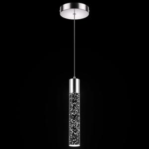 Pendant Lights Kitchen Island, 6500K Modern Kitchen Island Lights Brushed Nickel, 1 Pack Ceiling Lighting Fixtures with Crystal Bubble, Integrated LED Hanging Light for Dining Room Restaurant