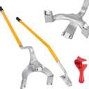 VEVOR Steel Tire Mount Demount Tool 22.5" to 24.5" Semi Tire Changing Tool with Extra Bead Holder, Tubeless Truck Bead Breaker Manual Tire Changing Tools for Car Repairing (Yellow)