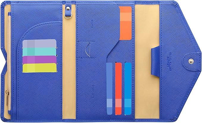 ZOPPEN Mulit-purpose Rfid Blocking Passport Holder Travel Wallet (Ver.4) Passport and Vaccine Card Holder ComboTri-fold Document Organizer Travel Essentials