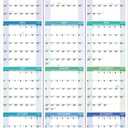 2026 Yearly Wall Calendar - 2026 Calendar, 2026 Wall Calendar 12month, Jan. 2026 to Dec. 2026, 34.2" x 22.8" (Open), Vertical, Thick Paper, Double-sides Round Stickers, Holidays & Julian Dates (Purple)