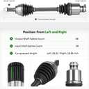 Pair (2) Front CV Axle Shaft Assembly for Mazda 3 2.3L 2005(From 01/06/2005) for 2006-2013 2.3L (Manual Trans Only), for Mazda 5 2006-2010 & 2012-2015 (Manual Trans Only) 2.3L 2.5L