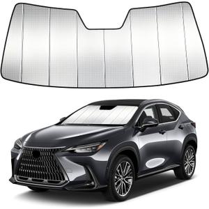 Windshield Sun Shade Custom Fit for L-EXUS NX NX250 NX350 NX350h NX450h+ 2022-2026, Accordion Folding Thick Window Sunshade Block Heat 99% UV Rays Sun Visor Keep Cooler Car Accessories