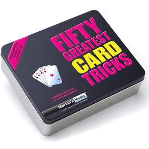 Marvin's Magic - Fifty Greatest Card Tricks Set - Children & Adults Magic Card Deck - Includes Card Illusions, Close up and Mind Reading Tricks - Comes in Gift Set Tin - Suitable for +8 - Cool Stuff
