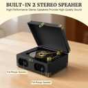 RetroAudio CD Player with Speakers Retro Portable CD Players for Home Music Player with Remote Control,V5.4 Bluetooth in&Out Desktop Suitcase CD Player with AUX in, Headphone Jack,USB PlaybackBlack