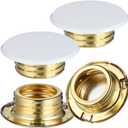 Fire Sprinkler Head Protector Cover, 4pcs Ceiling Sprinkler Head Escutcheons Plates Decorative Trim Rings 3.3inch White Concealed Cover Plate for Indoor Fire, Outer 5.5cm Inner Diameter 4.5cm