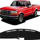 KUST Black Dash Cover for 1992-1996 Ford F-150 F150 & Bronco, 1992-1997 Ford F250/ F350 Polyester Dashboard Cover Non-Slip Interior Accessories for F-Series Custom Fit Dashboard Mat Sunshade No Glare