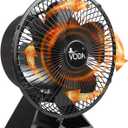 VODA Stove Fan with Protective Cover Heat Powered Wood Stove Fans 4 Blades Slient Fireplace Fan for Wood Burning Stoves Fireplaces