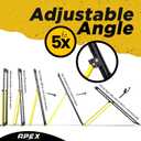 Apex Sports Adjustable Volleyball Rebounder Net 7x4 ft Bounce Back Training Equipment with Angle Customization for Practicing Volleying, Bumping, Spiking Durable & Portable with Travel Bag