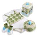 Baby Aspen Three Piece Layette Set in Golf Cart Package, Green/White, 0-6 Mos.