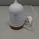 200ML Ceramic Essential Oil Diffuser - Ultrasonic Aromatherapy & Humidifier with 7-Color LED Lights, Auto Shut-Off, Wood Grain Base, 1H/3H/6H Timer | Scent for Home, Office, Yoga