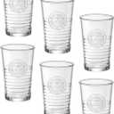Bormioli Rocco Officina1825 Water Glasses (Set of 6), 11 oz, Clear